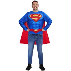 Top et cape adulte Superman – Taille unique M/L