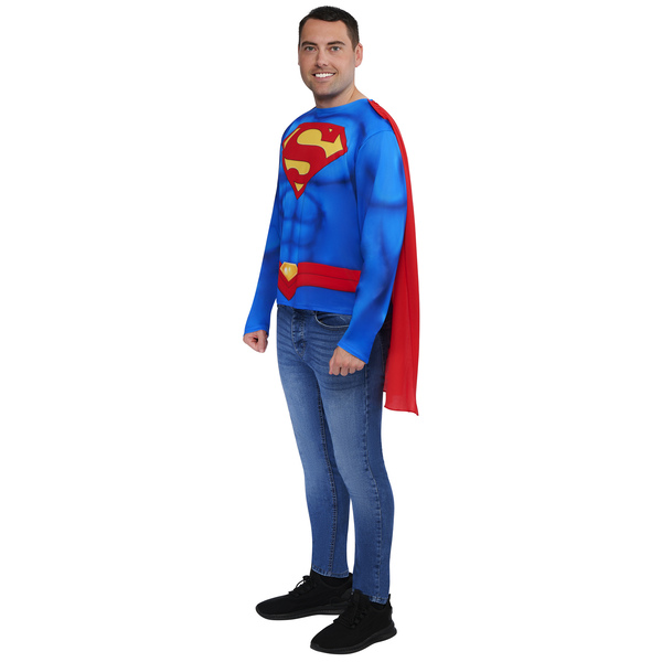Top et cape adulte Superman – Taille unique M/L