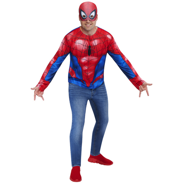 Top et masque adulte Spider-Man – Taille unique M/L