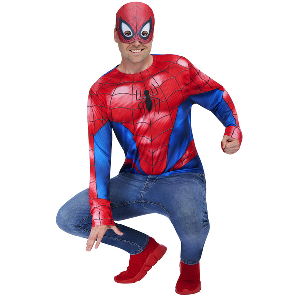 Top et masque adulte Spider-Man – Taille unique M/L