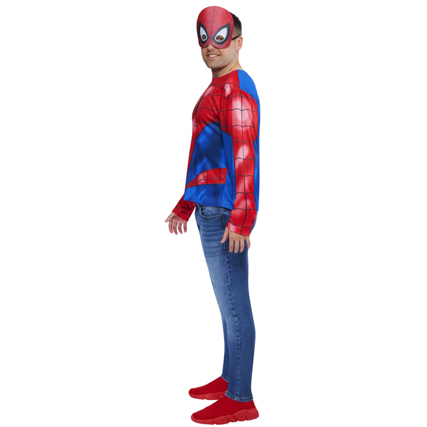 Top et masque adulte Spider-Man – Taille unique M/L