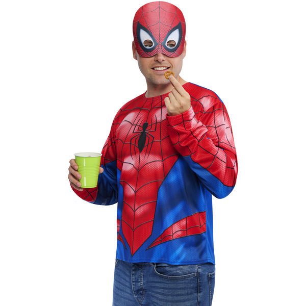 Top et masque adulte Spider-Man – Taille unique M/L