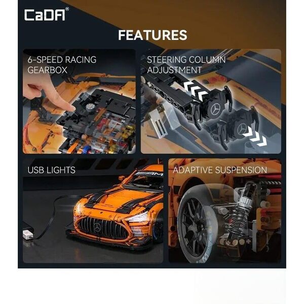 Set de construction CaDA - Mercedes AMG GT3 (5466 pièces)