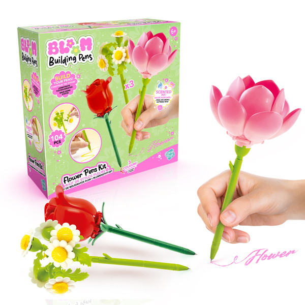 Kit de 3 stylos fleurs