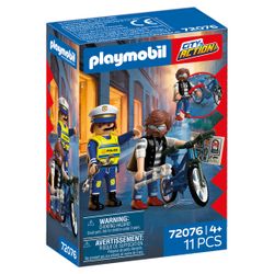72076 – Playmobil City Action – Policier et voleur à vélo
