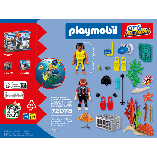 72078 – Playmobil City Action – Policier plongeur et trésor