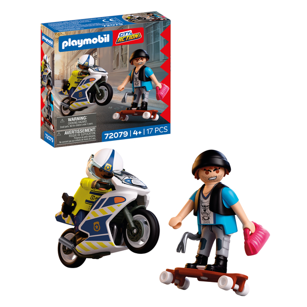 72079 - Playmobil City Action - Course-poursuite à moto