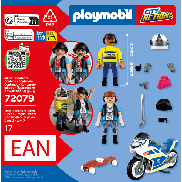 72079 - Playmobil City Action - Course-poursuite à moto