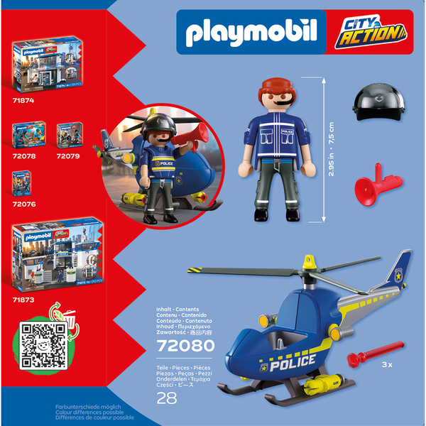 72080 - Playmobil City Action - Hélicoptère de police