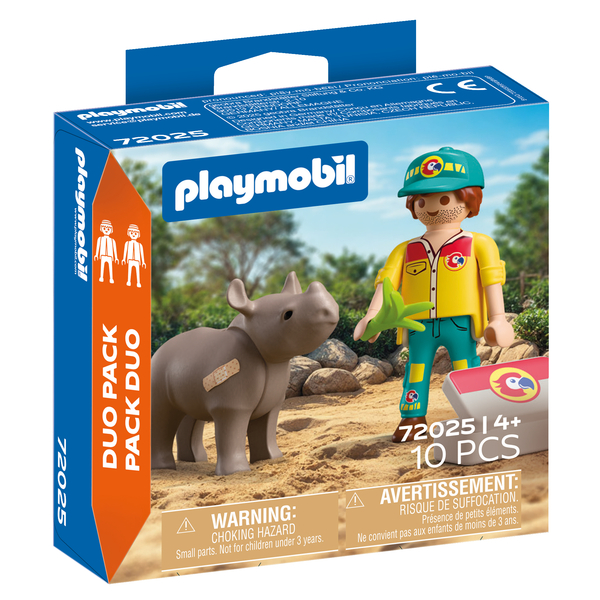 72025 – Playmobil Duo – Soigneur et Rhinocéros