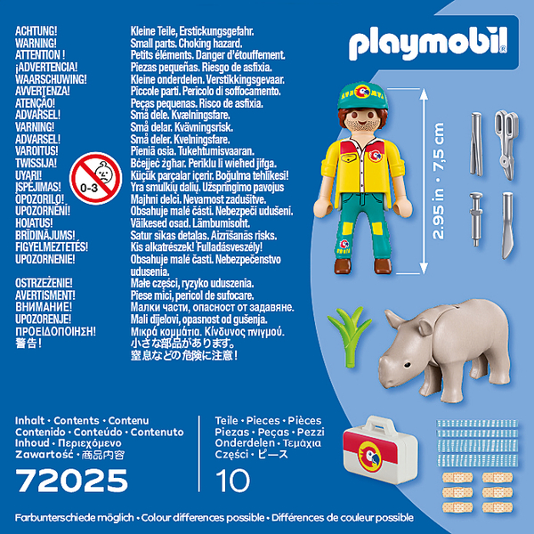 72025 – Playmobil Duo – Soigneur et Rhinocéros