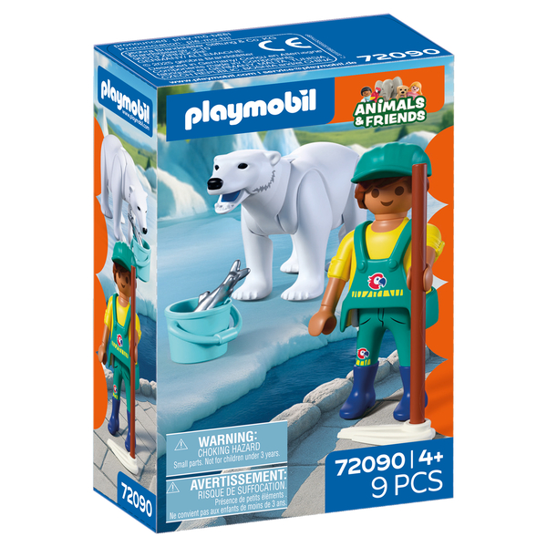 72090 - Playmobil Zoo - Ours polaire et gardien de zoo