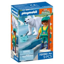 72090 - Playmobil Zoo - Ours polaire et gardien de zoo