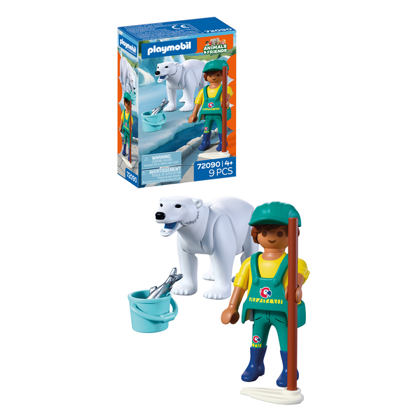 72090 - Playmobil Zoo - Ours polaire et gardien de zoo