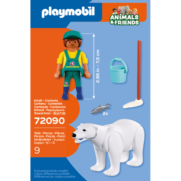 72090 - Playmobil Zoo - Ours polaire et gardien de zoo