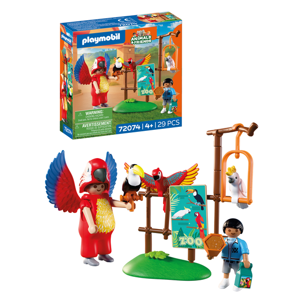 72074 - Playmobil Zoo - Mascotte perroquet et enfant