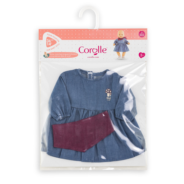 Robe manches longues Petit Explorateur - Poupon 36cm