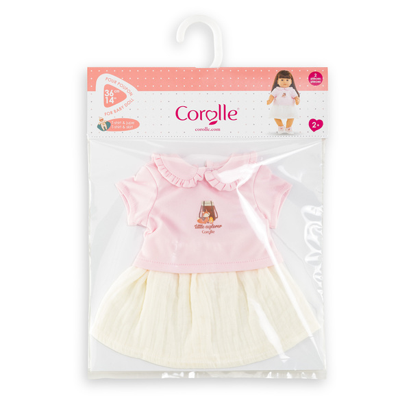 T-shirt et jupe Petit Explorateur - Poupon 36cm