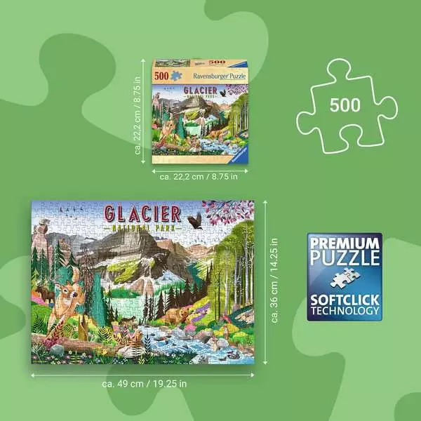 Puzzle Parc National des Glaciers - 500 pièces