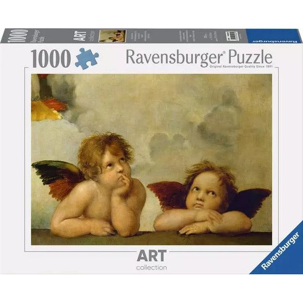 Puzzle Art Putti détail de la Madone Sixtine de Raphaël - 1000 pièces