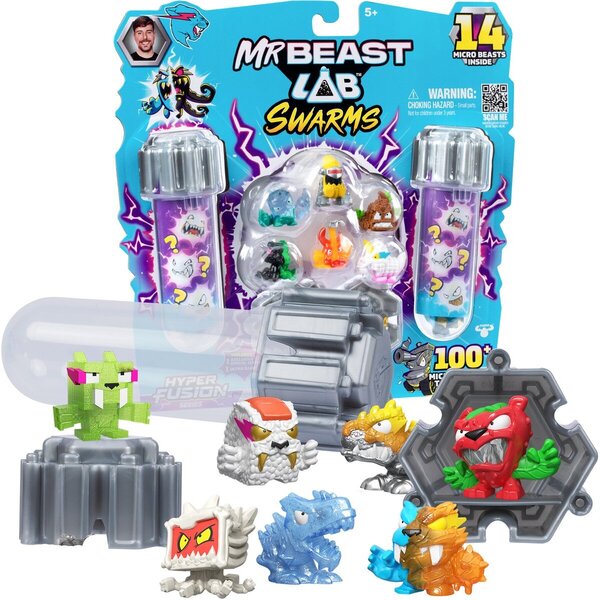Mrbeast Lab Hyper Fusion 14 micro-bêtes, capsules et autocollants