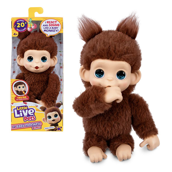Mon bébé singe minis Chikky Cherry marron - Little Live Pets
