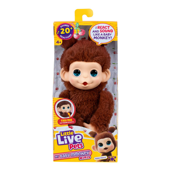 Mon bébé singe minis Chikky Cherry marron - Little Live Pets