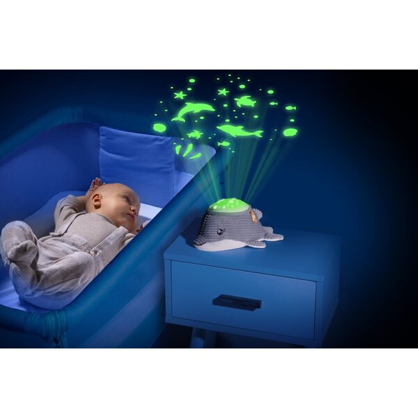 Peluche projecteur dauphin Bonne nuit