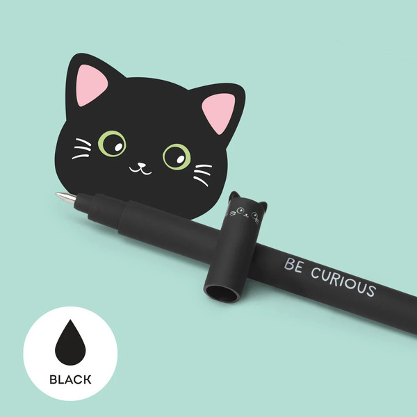Legami - Stylo à encre gel effaçable Chaton