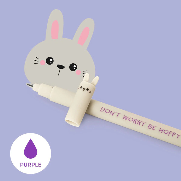 Legami - Stylo à encre gel effaçable Lapin
