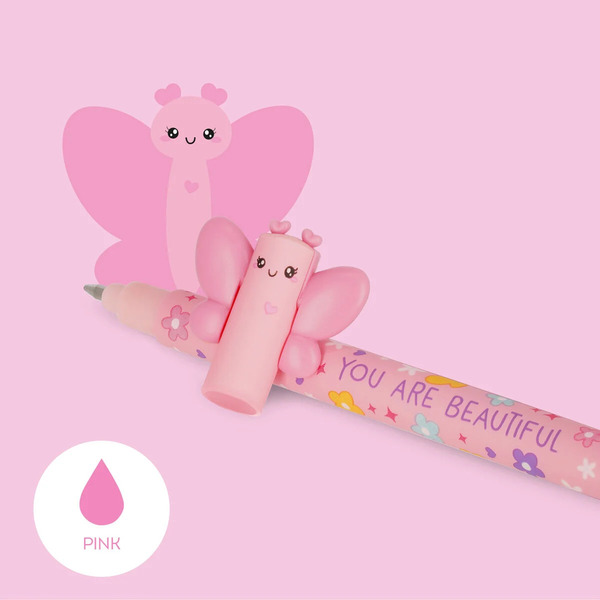 Legami - Stylo à encre gel effaçable Papillon