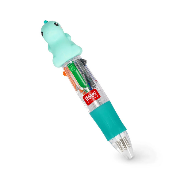 Legami - Mini stylo à bille 4 couleurs Dinosaure