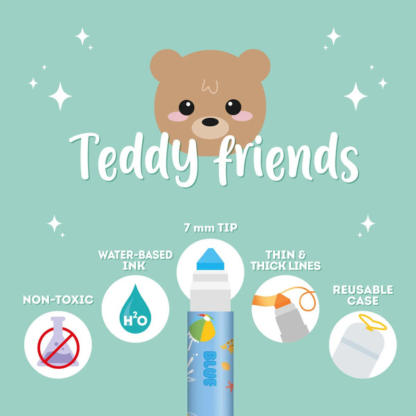Legami - Set de 12 feutres Teddy Friends