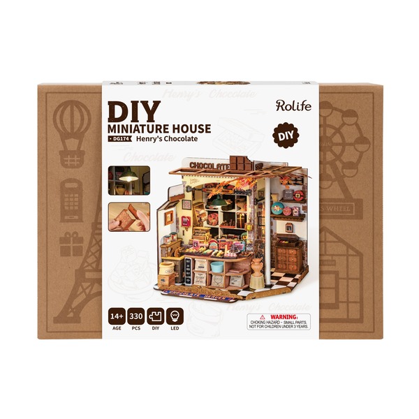 Maquette diorama La chocolaterie de Henry (330 pièces)