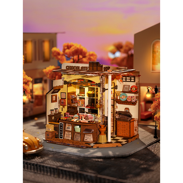 Maquette diorama La chocolaterie de Henry (330 pièces)
