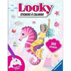 Looky - Livre de stickers à colorier sirènes