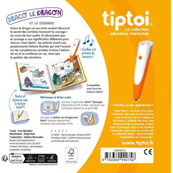 Livre interactif Tiptoi - Draco le dragon et le Courage