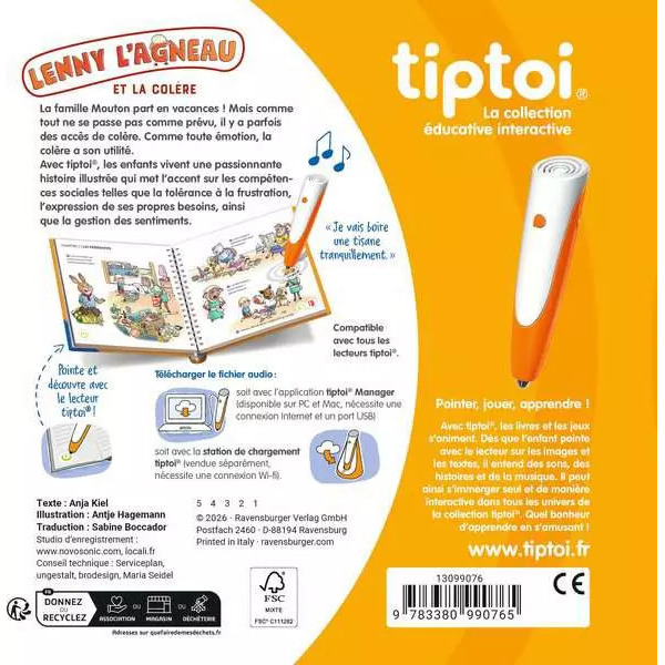 Livre interactif Tiptoi - Lenny l agneau et la Colère