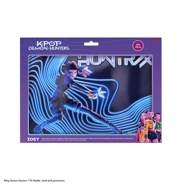 Plaque en aluminium KPop Demon Hunters - Zoey - 20x30cm