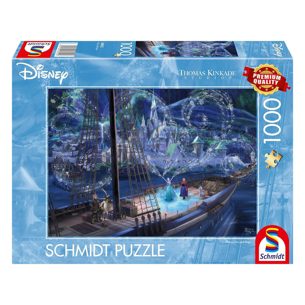 Puzzle Disney 1000 pièces - La reine des neiges, amour et magie