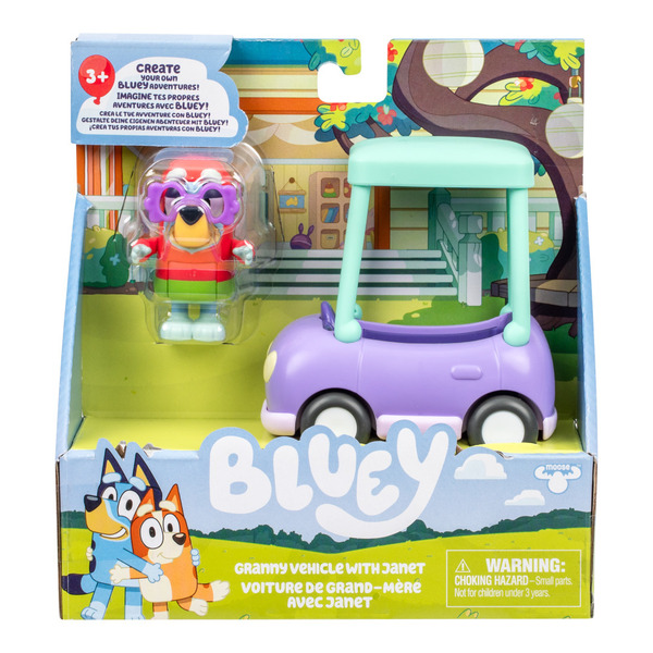 Set de jeu Bluey - Mini-figurines Janet & la voiture de grand-mère