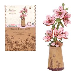 Maquette en bois - Fleurs de Sakura (113 pièces)