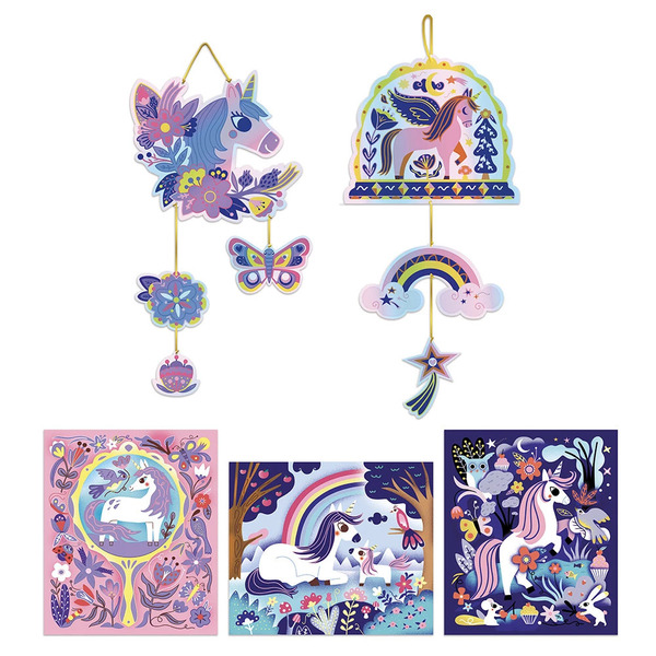 Kit Créatif - Scratch art licornes