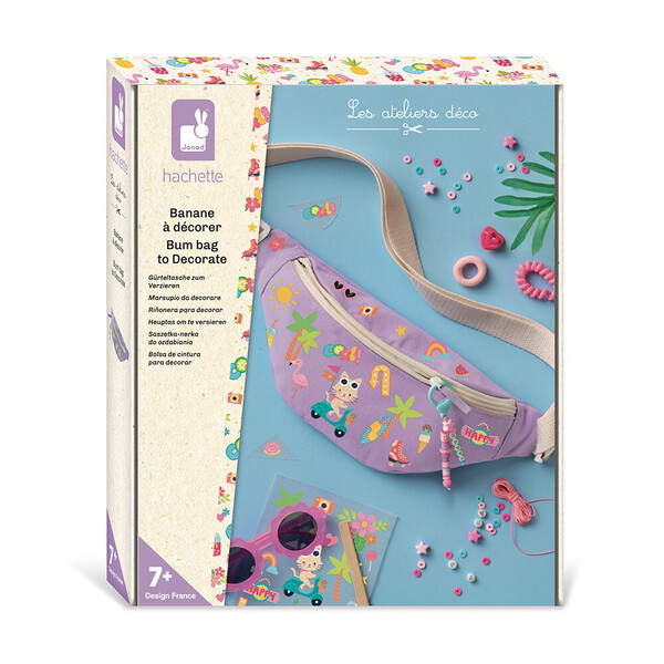 Sac banane mauve à décorer