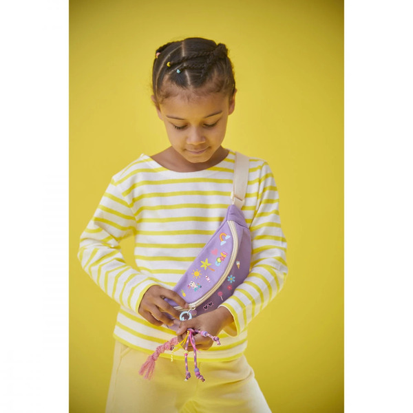 Sac banane mauve à décorer