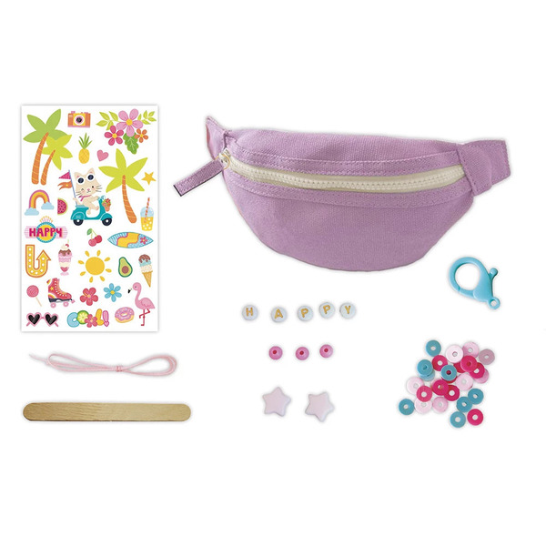 Sac banane mauve à décorer