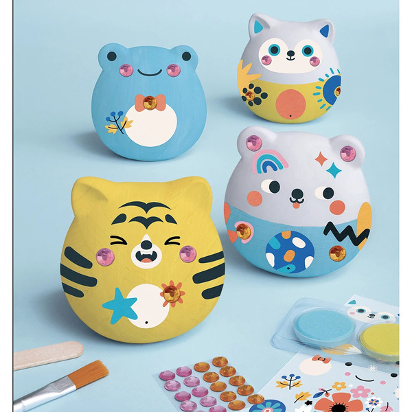 Kit Créatif - 6 animaux en plâtre à décorer