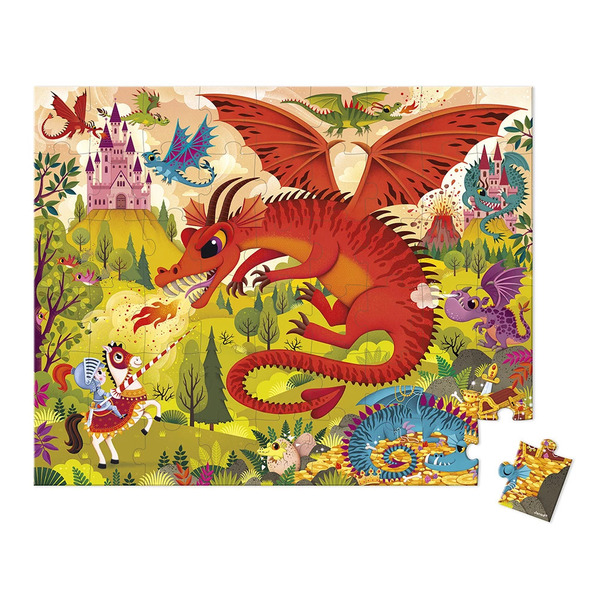 Puzzle en carton royaume de dragons 54 pièces