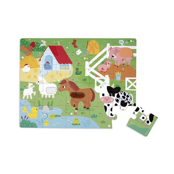 Puzzle tactile "La Ferme" - 20 pièces
