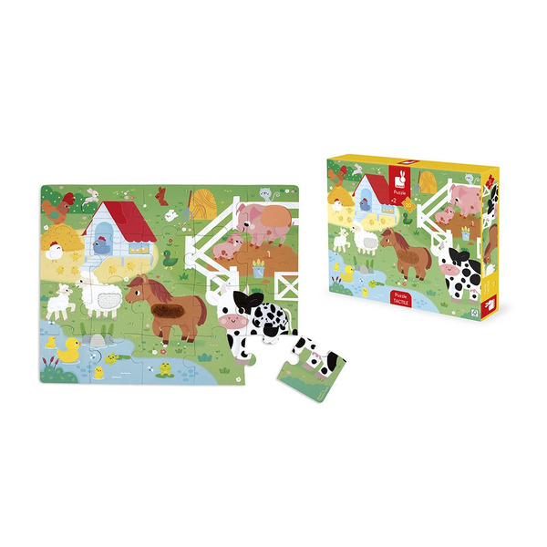 Puzzle tactile "La Ferme" - 20 pièces